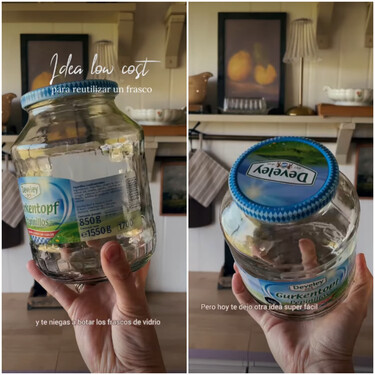 Un bote de gildas reutilizado convertido en jarrón de diseño: así puedes hacerlo tú mismo