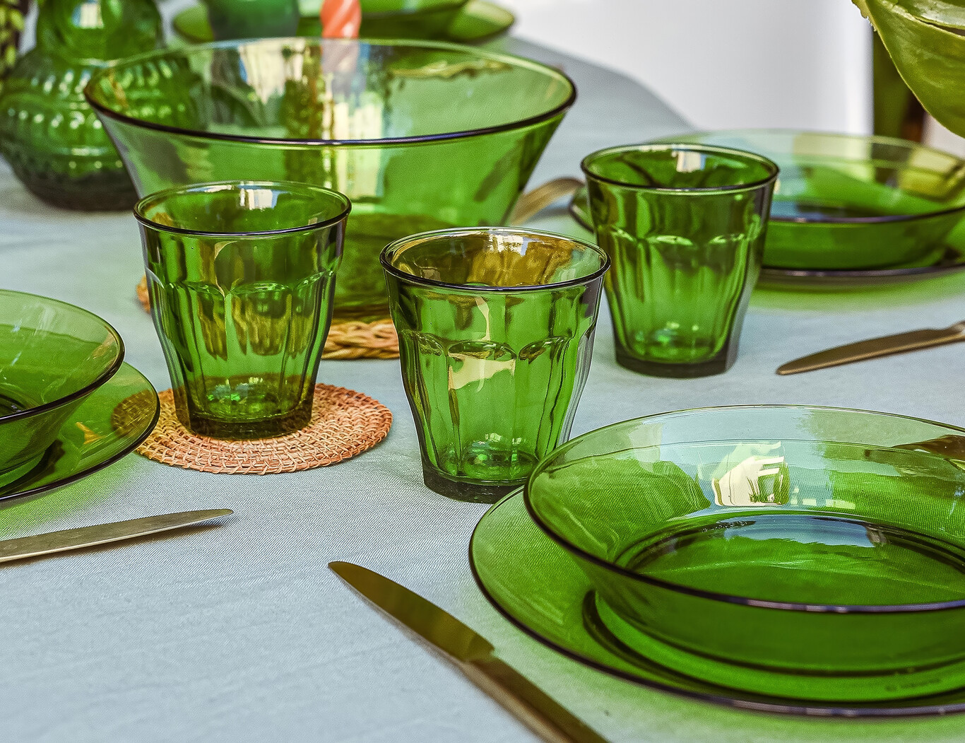 Platos Duralex Duralex Lys Verde Platos Duralex Verde Vajilla De