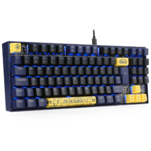 Teclado Alianca Do World Of Warcraft Blizzard Preto E Azul Cor de teclado Azul-marinho Idioma (ABNT2)
