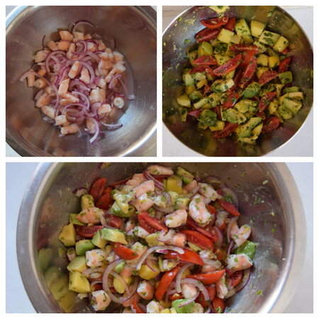 Ceviche de langostinos paso a paso