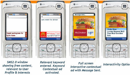 SMS 2.0, mensajería con publicidad