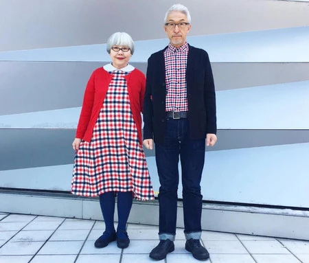 Ni el estilo ni el amor tienen edad: esta adorable pareja japonesa viste siempre a conjunto y hace las delicias de Instagram