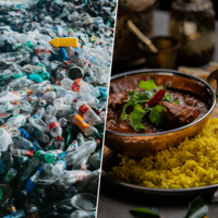 India se ahoga en millones de toneladas de plástico. Una ciudad ha encontrado una salida inesperada: cambiarlo por platos de curry y arroz