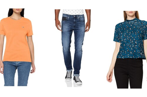 Chollos en tallas sueltas de camisetas, pantalones y chaquetas Tommy Hilfiger, Calvin Klein o Guess en Amazon