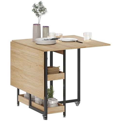 HOMCOM Mesa de Comedor Plegable