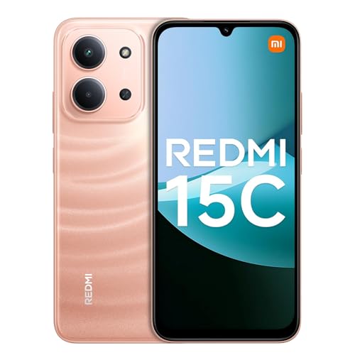 XIAOMI Redmi 15C Smartphone 4+128GB Pantalla de 6.9" 120Hz cámara IA de 50MP batería de 6000mAh Carga rápida de 33W procesador Octa -Naranja