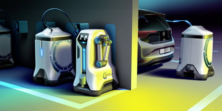 Cualquier cajón de estacionamiento será un punto de carga con los "cargadores robotizados" de Volkswagen