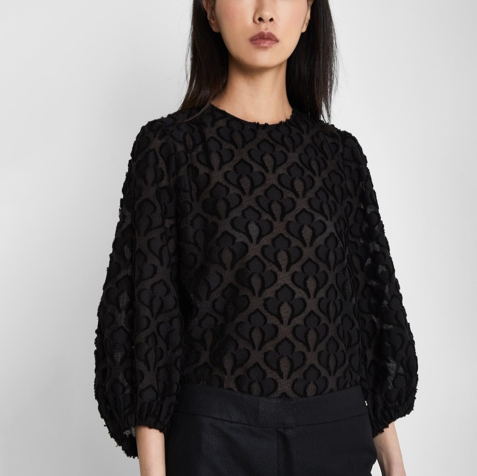 Trucco
Blusa de mujer Jacquard con manga abombada