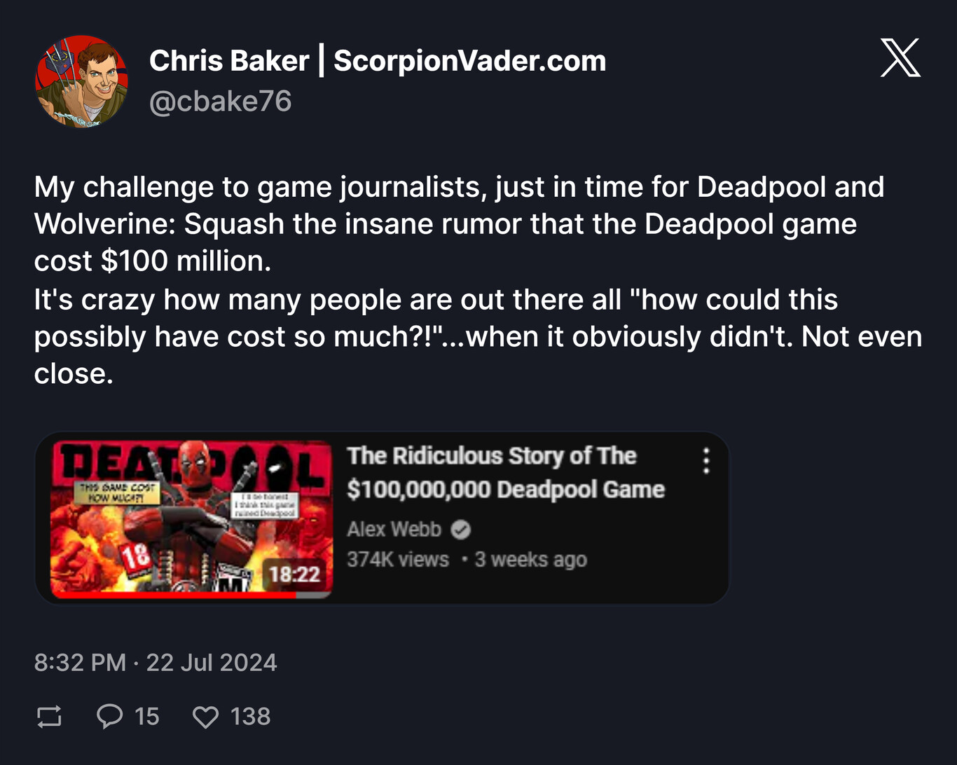 Deadpool Rdr2 Hace 11 años se dijo que Deadpool costó más que Red Dead Redemption ...