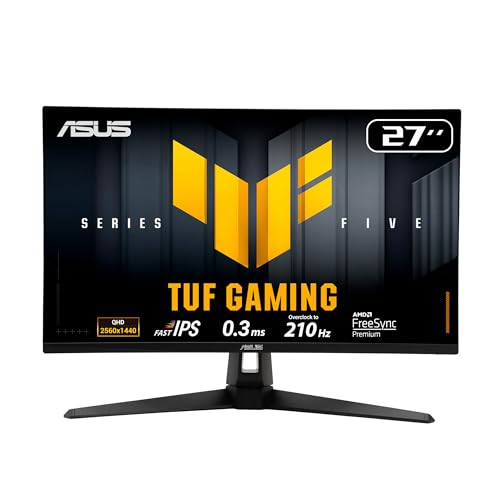 ASUS Monitor Gaming tuf Gaming vg27aq5a 27'/ qhd/ 0.3ms/ 210hz/ IPS/Multimedia/Negro