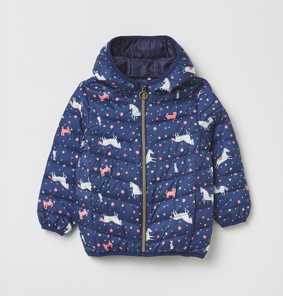 Parka de niña ligera unicornios