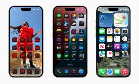 iOS 18のホーム画面