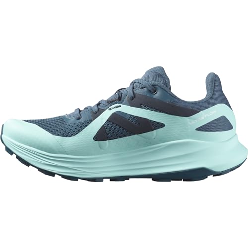Salomon Ultra Flow Gore Tex Zapatillas Impermeables de Trail Running para Mujer, Resistente al mal tiempo, Amortiguación del asfalto al sendero, Preparada para terrenos mixtos, Deep Dive, 38