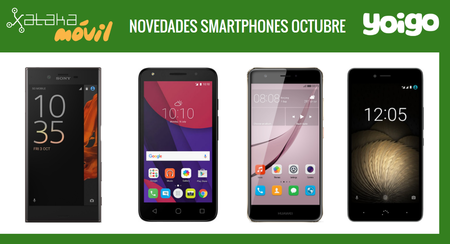 Precios Sony Xperia XZ, Huawei Nova Plus, bq Aquaris U y Alcatel Pixi 4 (5) con Yoigo