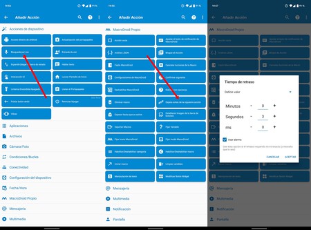 Configuración de MacroDroid