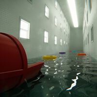 "Lo mínimo que espero es una industria más arriesgada". Ha hecho un juego de terror con piscinas infinitas para criticar la falta de ideas nuevas, y se llama Pools 