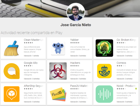 Valoraciones Google Play