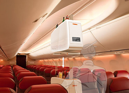 Por fin: el carrito de servicio para avión que no bloquea el pasillo 