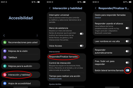 Galaxy Accesibilidad Colgar