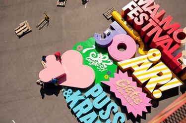 El cartel más grande del mundo creado para el Festival Malmö 2014