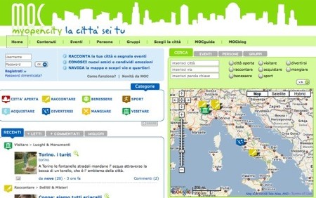 MyOpenCity, red social italiana sobre lugares para visitar