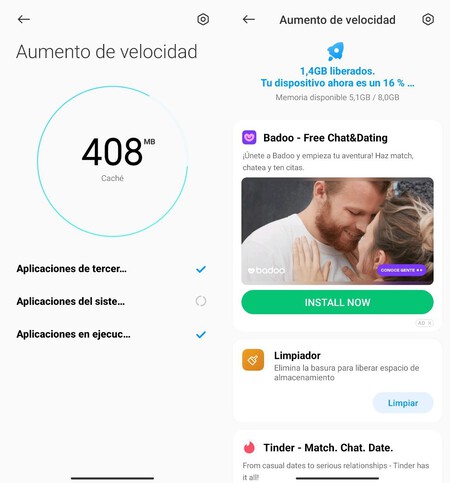 Aumento Velocidad Xiaomi