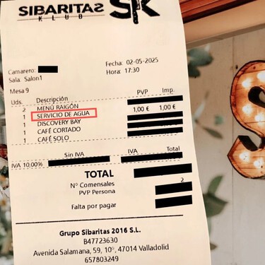 Este restaurante de Valladolid cobra el agua del grifo, Facua lo denuncia y su chef se defiende: “Se trata de una medida medioambiental”
