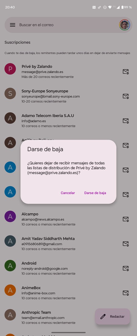 Darse de baja