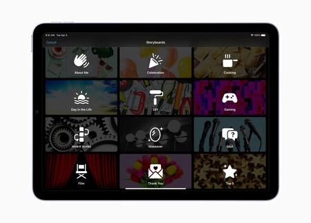 Apple Imovie の機能 ストーリーボード 大きなカルーセル JPG 中 2x