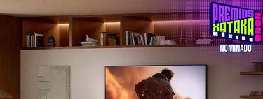 Televisor premium RGB con audio cinematográfico y funciones de IA. Se ve perfecto desde cualquier ángulo 