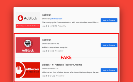 Dos adblockers fraudulentos amasaron 1.6 millones de usuarios antes de que Google los retirara de la Chrome Web Store