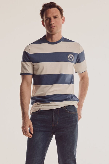 Camiseta de rayas anchas
