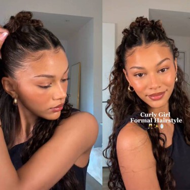 Paso a paso del peinado para pelo rizado que no sólo es fácil, sino que es perfecto para ir elegante este verano 