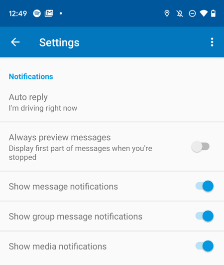 Android Auto Notifications