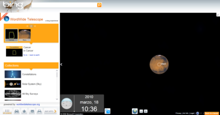 WorldWide Telescope ahora está integrado en Bing Maps
