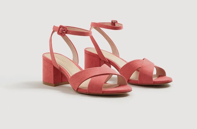 sandalias tacon medio