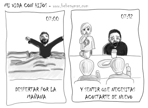 Síntomas de que eres padre o madre: al despertar por la mañana tienes la sensación de que podrías dormir 8 horas más