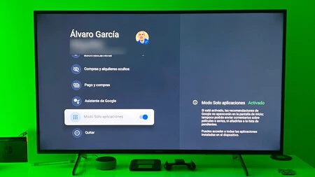 Activar Modo Solo Aplicaciones Google Tv