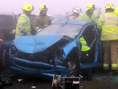 Accidente en el puente de Sheppey 5 septiembre 2013