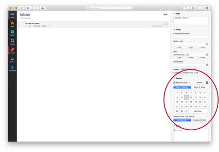 インスペクターからのタスクを繰り返します。
