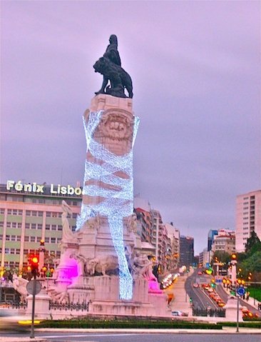 Lisboa iluminada de Navidad