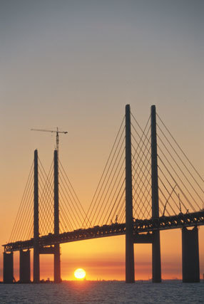 El puente de Oresund (Suecia-Dinamarca)