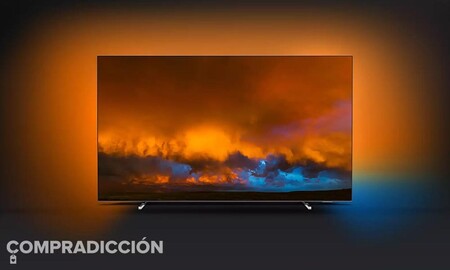 Estrenar smart TV OLED con 55 pulgadas con Ambilight sale más barato si elegimos la Philips 55OLED804/12: Amazon nos la deja en 999,99 euros