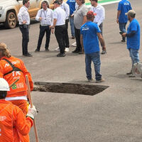 Resuelto el misterio del socavón en el circuito de Brasil de MotoGP: tan surrealista que ni siquiera estaba documentado 