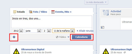 Programar mensaje en Facebook