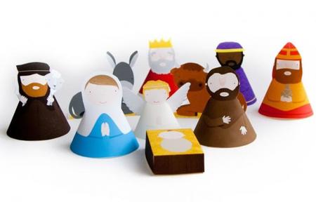 Bonito nacimiento recortable para adornar la Navidad