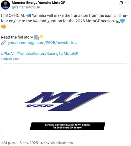 Yamaha V4 Motogp 2025