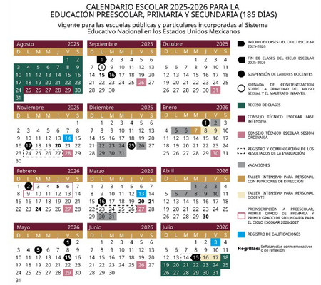 Calendario SEP 2025 2026
