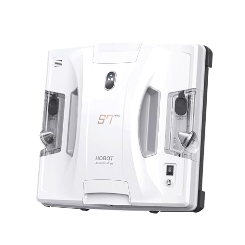 SMARTBOT HOBOT-S7 PRO Robot Limpiacristales Automático con Doble Mopa Motorizada, Pulverizador Doble, Control App y Voz, Limpieza potente para Cristales interiores y exteriores, Mamparas y Barandillas