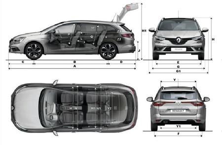Dimensions Renault Megane 4 Dimensions Renault Megane 4 Estate TNHN